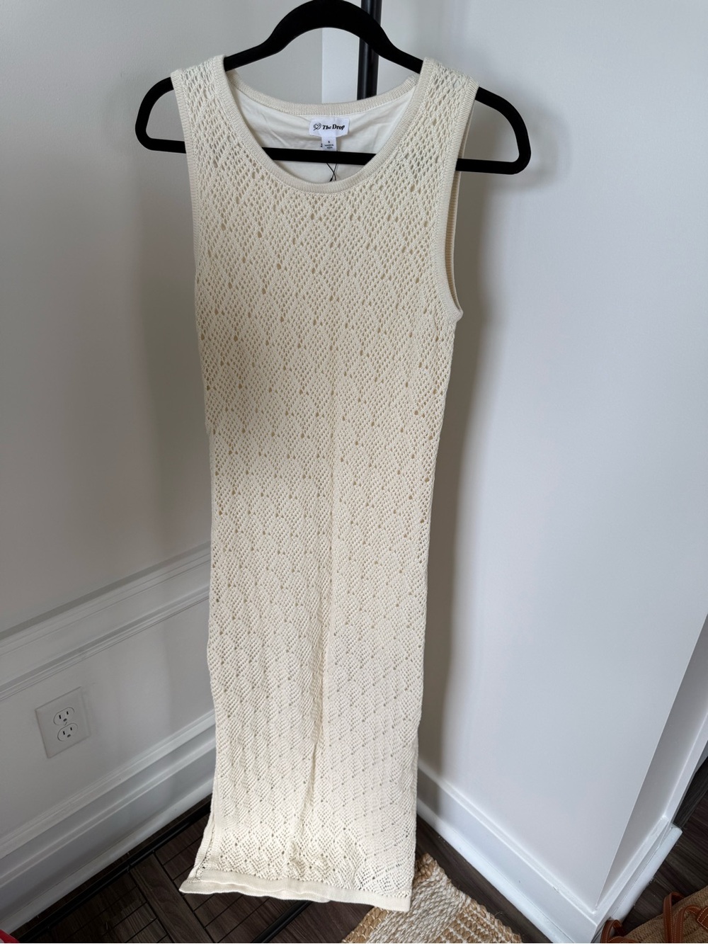 Amazon Cream Knit Sleeveless Maxi Dress